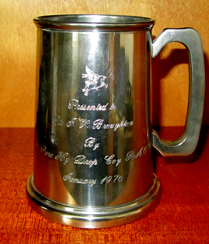 Tankard Presented to all those Departing Heavy Drop